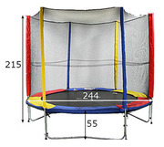 Батут 244см  Kidigo с защитной сеткой