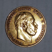 Золотая монета Preussen 10 Mark Gold Wilhelm I 1879 A 100% оригинал