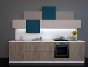 Кухня Hi-Tech в цвете Дуб Роспил