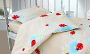 Постельное белье для новорожденных,  Сатин Божьи Коровки