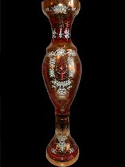 Чехия ваза 105 см,  богемский хрусталь смальта