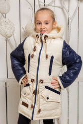 Утепленная парка для девочки 7-11 лет на зиму