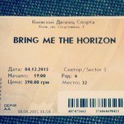 Билет на концерт Bring me the horizon