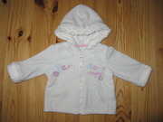 Теплая флисовая кофточка на малышку 3-6 мес 68 см +пересылка бесплатно