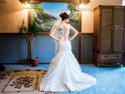 Роскошное свадебное платье со шлейфом,  рыбка,  французское кружево!