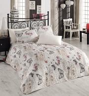 Купить покрывало недорого Eponj Home Retrofly бежевое 160*220