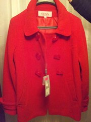 Пальто демисизонное кашемировое красное