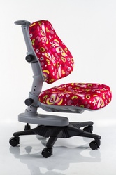 Детское кресло Mealux Y-818 RZ обивка красная с листочками