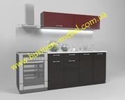 Комплектные кухни Венге и Бордо 1, 6 метра