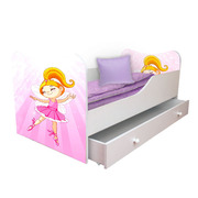 Кровать детская с рисунком 140*70см + ящик