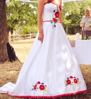 Ексклюзивна весільна сукня вишивана (невінчана) - ручна робота