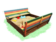 Песочница с крышкой Домовичек 200х200см.