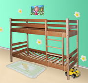  Двухъярусная кровать трансформер из бука
