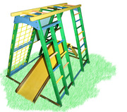 Спортивно-игровой комплекс для улицы Кораблик,  спортивный уголок