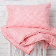 Детское постельное белье хорошего качества,  Комплект Розовые горошки 
