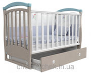 Детская кроватка Верес Соня ЛД 6 маятник капучино-голубой