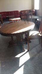 №01258.Стол и стулья дубовые бу из Голландии.