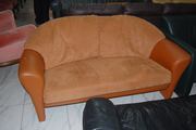 №01145.Диван двойка рыжый  велюр в коже бу из Голландии.