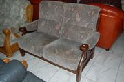 №01125.Диван двойка велюр в деревяном каркасе бу из Голландии.