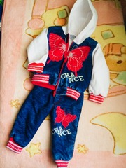 Тёплый костюм на меху для девочки 1-2года