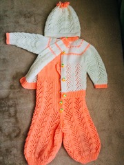 Вязаный теплый комплект на девочку от 6 месяцев до 1, 6 года