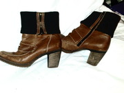 сапоги кожаные теплые б/у