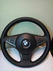 Перешив руля кожей.