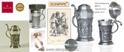 Мини-кружки Артина олово для крепких напитков Австрия опт Elenpipe 