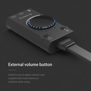 Внешняя звуковая USB карта ORICO SC1 - независимые разъемы.