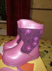 Сапоги ботинки размер 21-25 кожа на цигейке девочка и мальчик