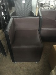 Пуф угловой б/у коричневый