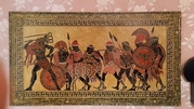 Большое панно(картина).Ручная роспись-гравировка. Размер - 600 х 1100 