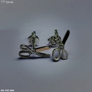 Серебряные серьги-пусеты Ножнички