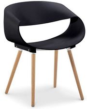 Кресло Стул Берта белый желтый чёрный пластик