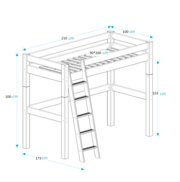 Двухярусная кровать с рабочей зоной,  матрас,  б/у
