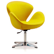 Мягкое кресло Сван,  цвет желтый