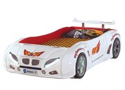 Кровать машина F1 белая + светомузыка + пульт (Турция)