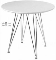 кухонный Стол Париж белый круглый стол 80см