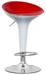 барный стул Марио белый пластик красный