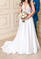 Свадебное платье и шуба