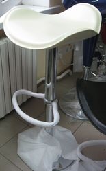 Стул барный сидушка седлом барный стул Ж3 белый черный