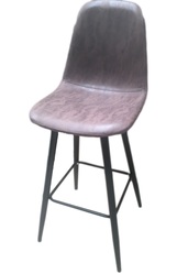Барный стул НУБУК Н,  серый,  коричневый