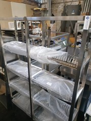 Стеллаж сушка полка для посуды нержавеющий нержавейка для кафе 