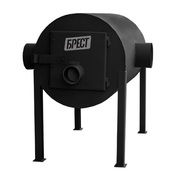 Дровяная отопительная печь Брест 200 с горизонтальным выходом теплого