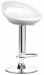 Стул барный Торре белый и черный цвет пластика