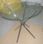 Круглый стеклянный кухонный стол Тог 90 см с Бесплатной доставкой