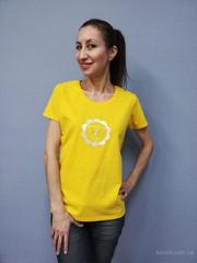 Футболки для йоги с вышивкой. 7 цветов. Ткань хлопок