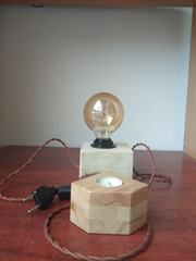 Настільний лофт світильник з гіпсу