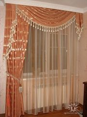 пошив штор,  установка карнизов