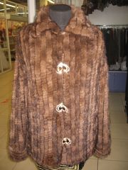 продаю вязанную норкову шубу.